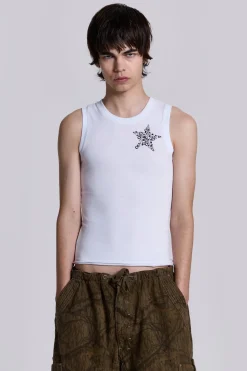 White Cosmo Vest-Jaded London Online