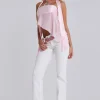 White Pinstripe Thirteen Jeans-Jaded London Fashion